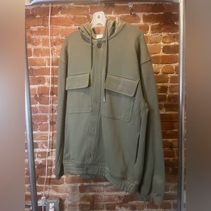 Closed button front knit jacket